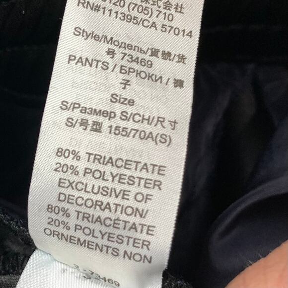 Tory Sport Lightweight Satin Track Pants Straight Leg Elastic Waist Black Small - Picture 4 of 13